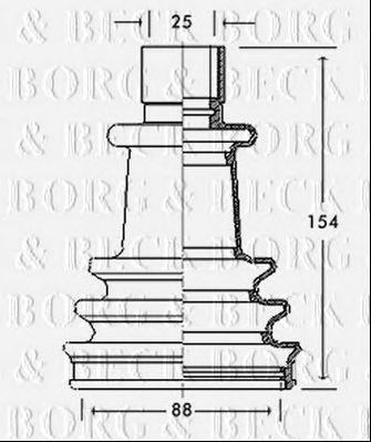 BORG & BECK bcb2115 -  Пыльник, приводной вал
